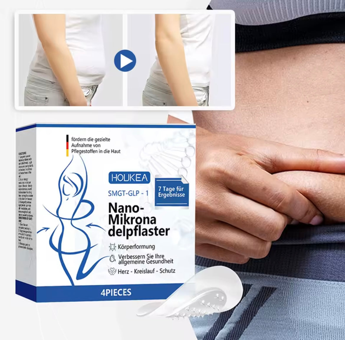 Microneedlepatch Painless For Body Care Nanos Microneedles Body Care Patch for Men Women Body Care for Weight Management