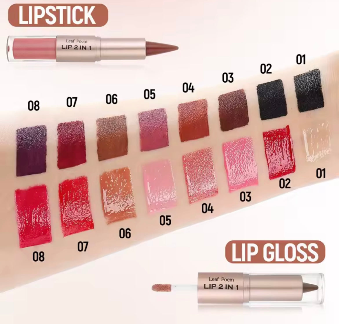 Black Brown Tapered Lip Liner Contour Pencil Double Head Mirror Plumping Lip Glaze Crystal Lip Gloss Sexy Red Lips Tint Makeup