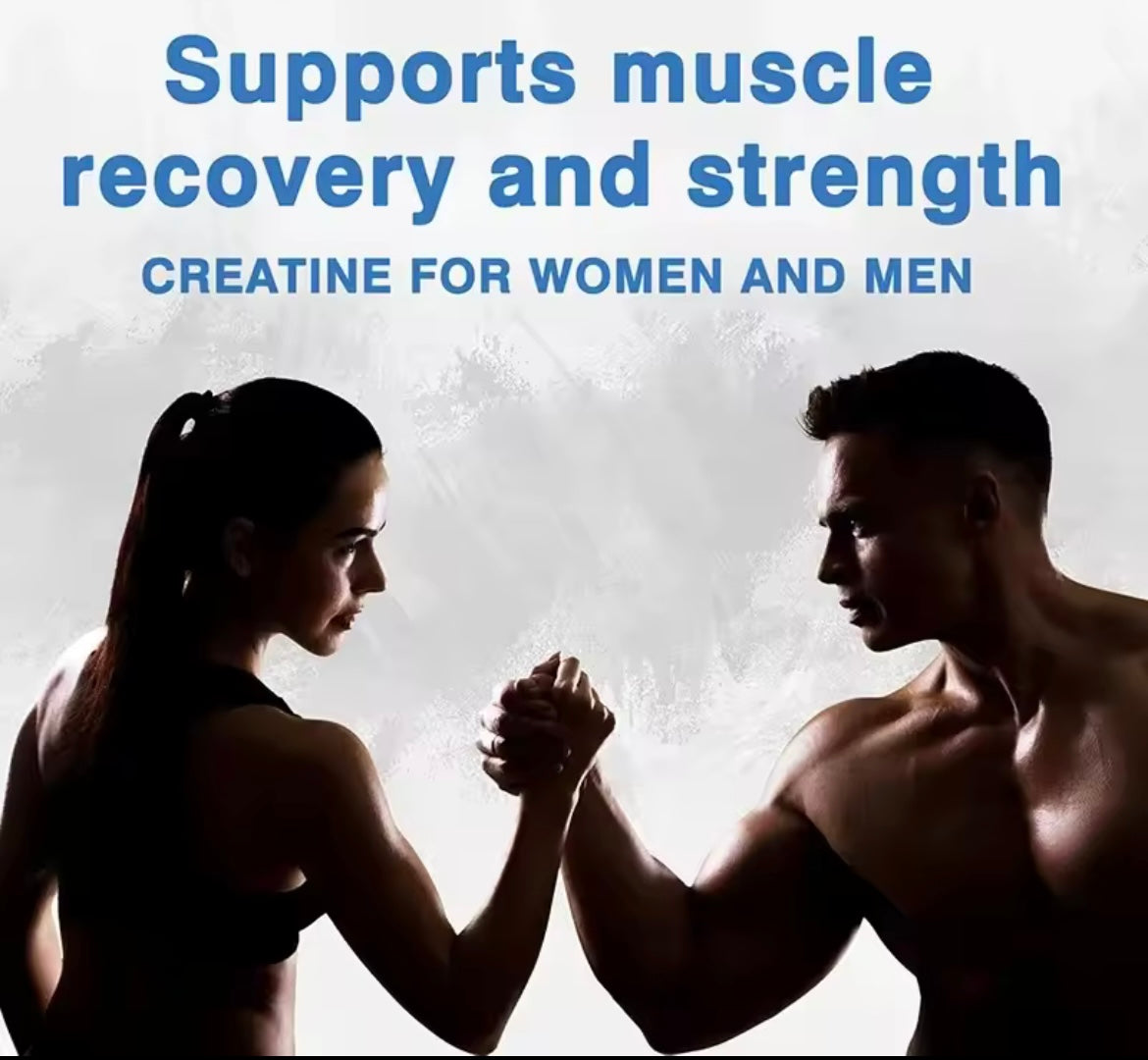 Creatine Monohydrate - Enhance Muscle Strength, Promote Muscle Growth, Improve Athletic Performance, Vegetarian, Gluten-free