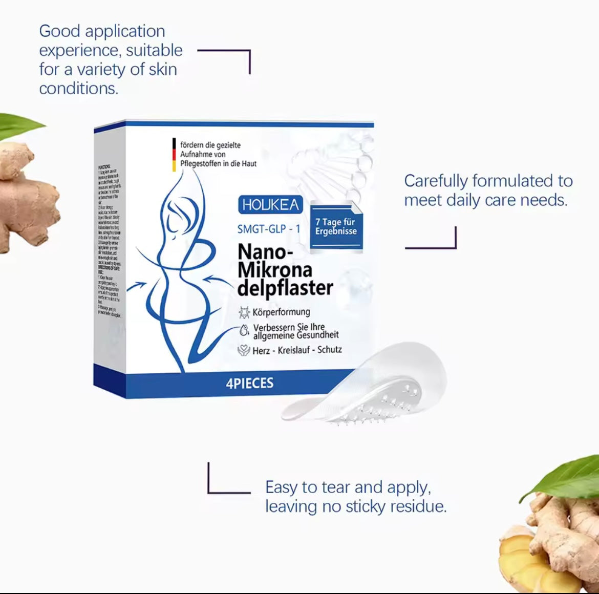 Microneedlepatch Painless For Body Care Nanos Microneedles Body Care Patch for Men Women Body Care for Weight Management