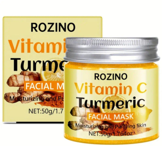 50 Turmeric Mask, Natural Turmeric + Vitamin C Essence, Deep Cleaning Mask